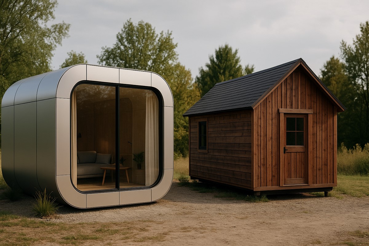 Apple Cabins مقابل المنازل الصغيرة التقليدية